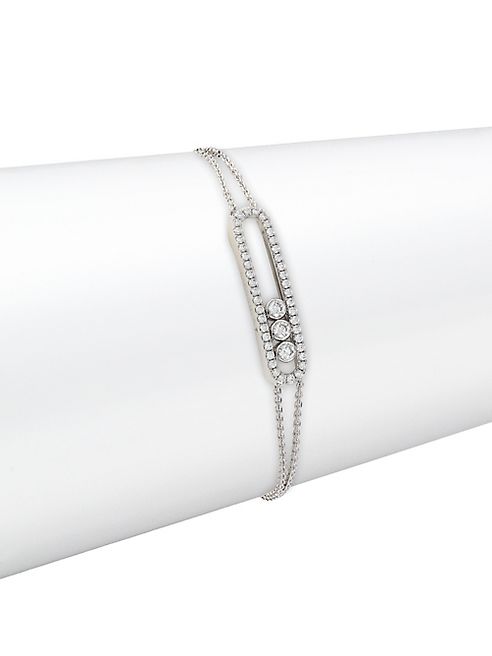 Messika - Move Pavé Diamond & 18K White Gold Bracelet