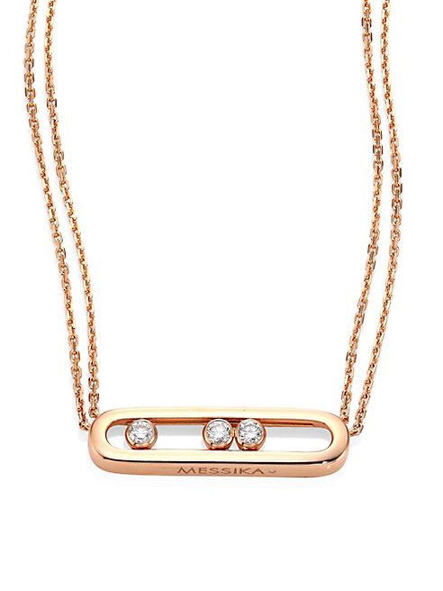 Messika - Move Diamond & 18K Rose Gold Necklace