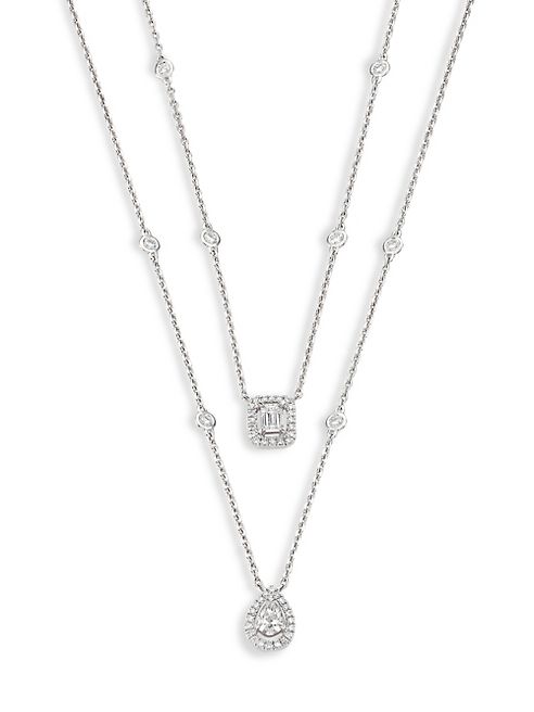 Messika - My Twin Diamond & 18K White Gold 2-Row Necklace