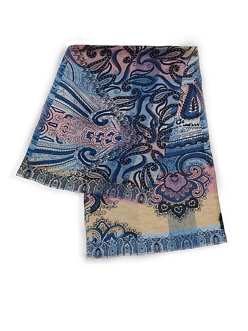 Etro - Printed Linen Scarf