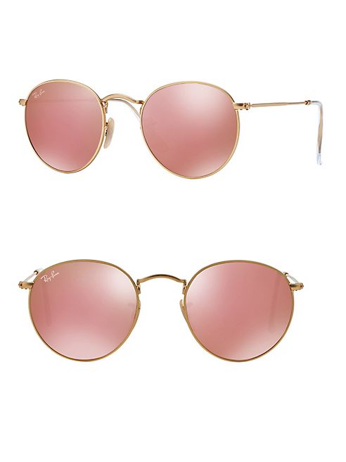 Ray-Ban - Mirrored Round Metal Sunglasses