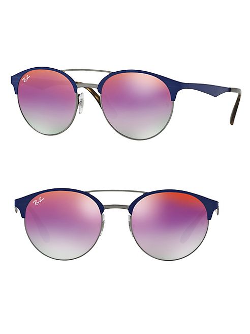 Ray-Ban - Mirrored Round Metal Sunglasses