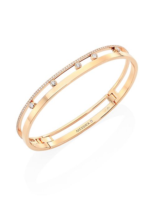 Messika - Move Romane Medium Diamond & 18K Pink Gold Bangle