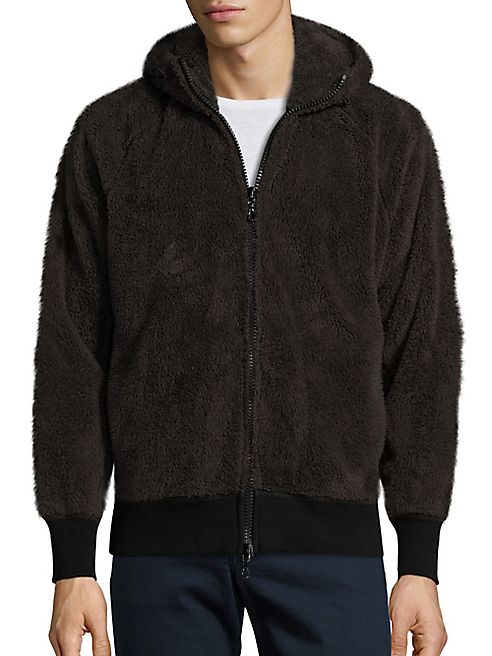 Rag & Bone - Teddy Preci Long-Hair Fleece Hoodie