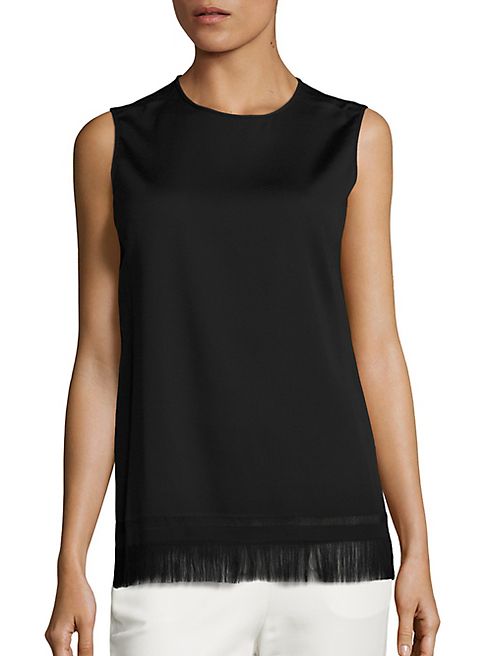 DKNY - Sleeveless Fringed Tunic