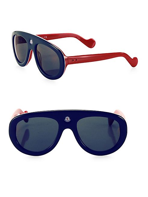 Moncler - 51 MM Dual Tone Aviator Sunglasses