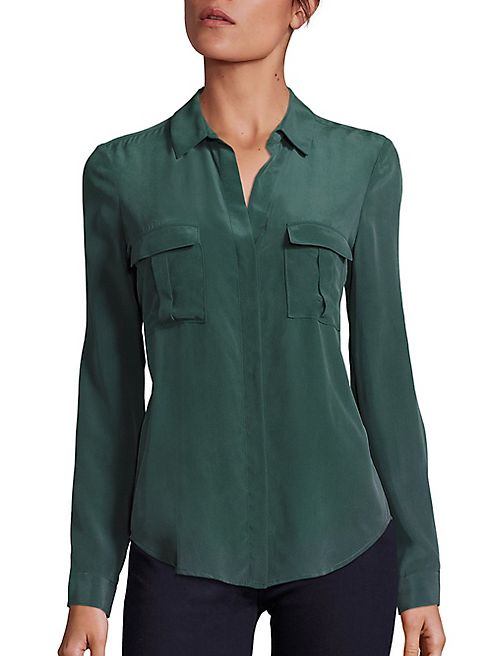 L'AGENCE - Valerie Safari Hunter Silk Blouse