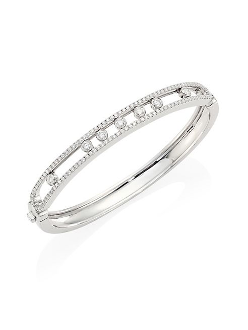 Messika - Move Medium Seven Diamond & 18K White Gold Bangle