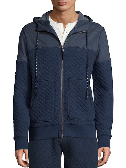 Surfside Supply Co. - Quilted Zip-Front Hoodie