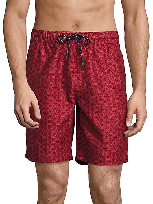 Surfside Supply Co. - Volley Geometric Printed Drawstring Board Shorts