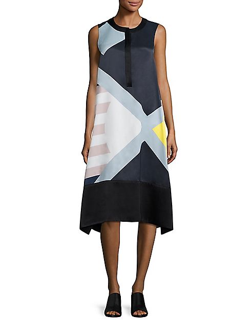 Public School - Cyra Graphic-Print Shift Dress