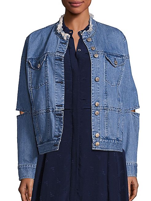 Public School - Dani Collarless Denim Jacket