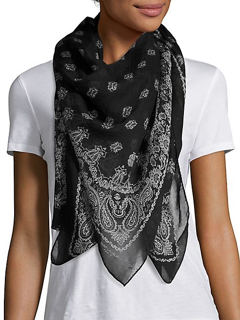 Saint Laurent - Paisley-Print Cashmere & Silk Scarf