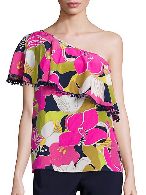 Trina Turk - Kahe One-Shoulder Floral Print Top