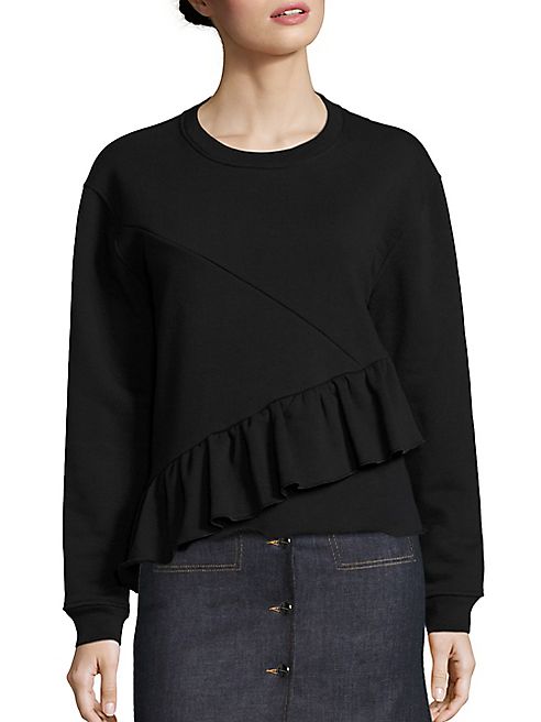 Carven - Long Sleeve Ruffle Top