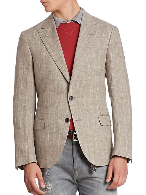 Brunello Cucinelli - Chalk-Striped Sport Jacket