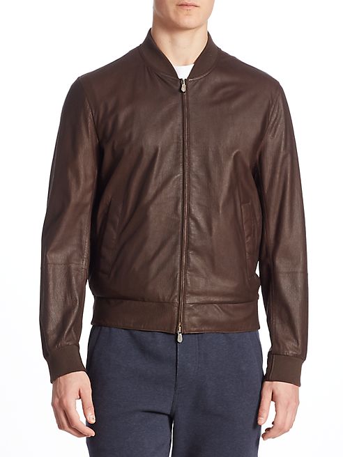 Brunello Cucinelli - Leather Bomber Jacket