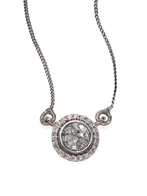 Shana Gulati - Alex Raw Sliced Diamond Pendant Necklace