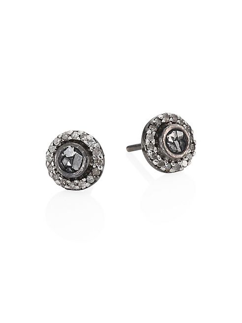 Shana Gulati - Shlylie Raw Sliced Diamond Stud Earrings