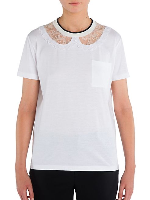 Miu Miu - Lace Inset Tee