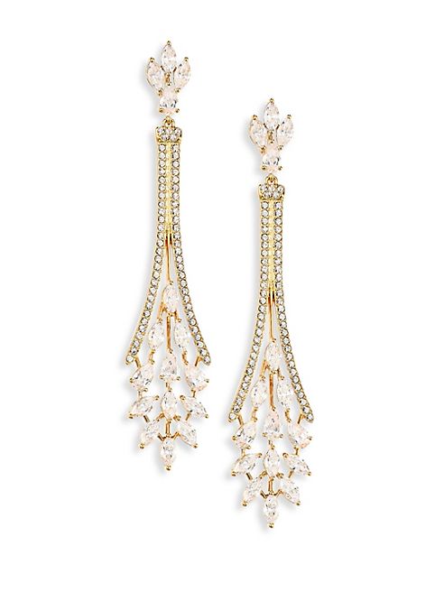 Adriana Orsini - Daphne Long Crystal Drop Earrings