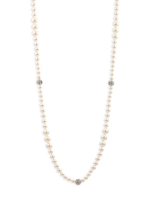 Adriana Orsini - Long Faux Pearl & Crystal Ball Strand