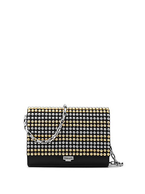 Michael Kors Collection - Small Studded Leather Crossbody Clutch