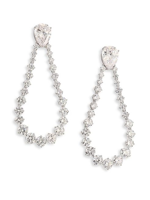 Adriana Orsini - Crystal Open Teardrop Earrings