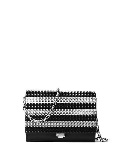 Michael Kors Collection - Studded Leather Crossbody Clutch