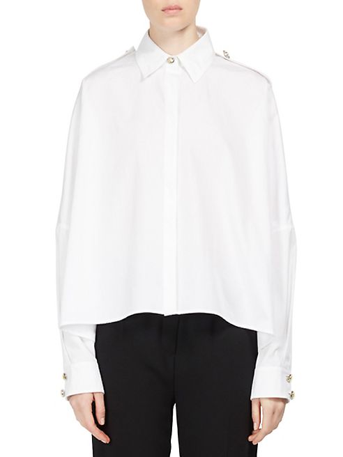 KENZO - Cotton Poplin Trapeze Blouse