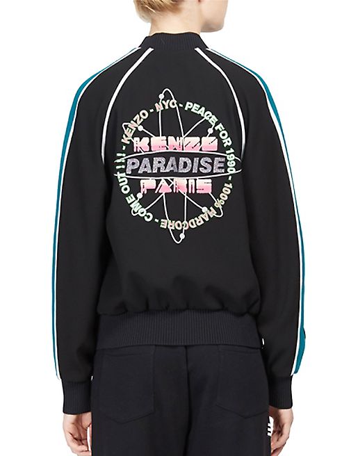 KENZO - Embroidered Satin Varsity Jacket