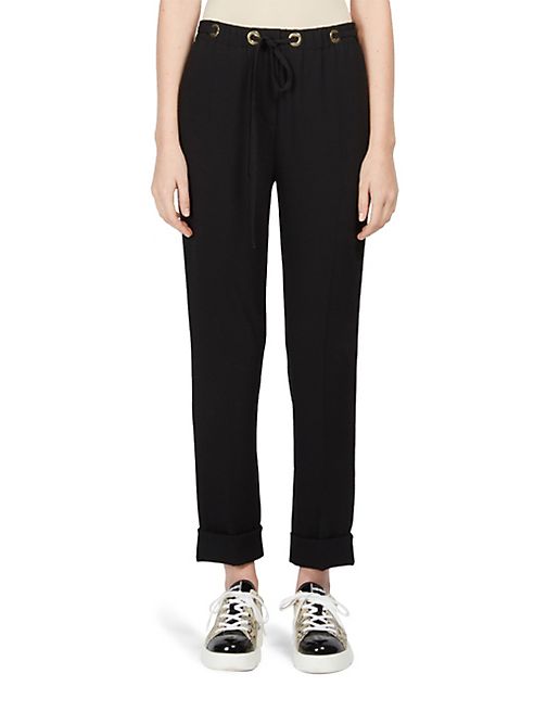 KENZO - Crepe-Back Satin Drawstring Pants