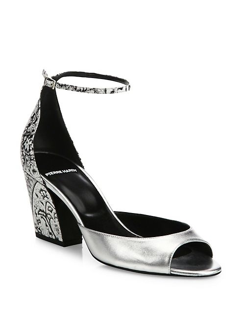 Pierre Hardy - Calamity Printed Metallic Leather Ankle-Strap Sandals