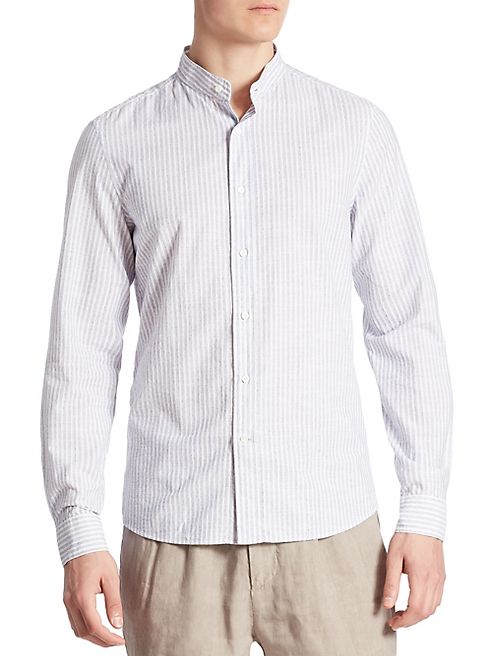 Brunello Cucinelli - Striped Cotton Shirt