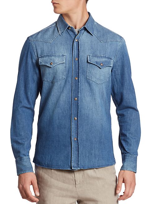 Brunello Cucinelli - Denim Western Shirt