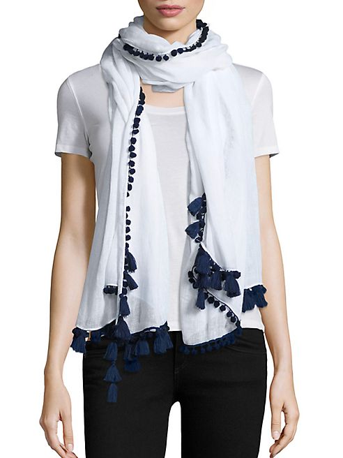 Bindya - Tassel Cashmere-Silk Scarf