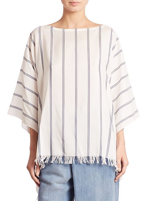 Brunello Cucinelli - Silk Fringe Poncho