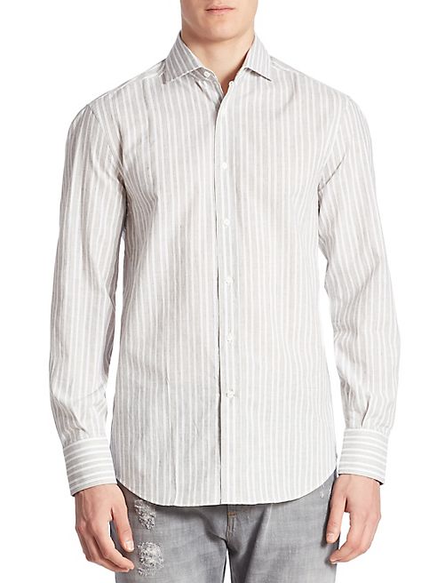 Brunello Cucinelli - Striped Button-Down Shirt