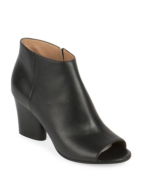 Maison Margiela - Leather Peep Toe Booties