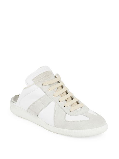 Maison Margiela - Leather & Suede Mule Sneakers