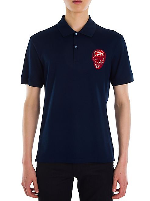 Alexander McQueen - Skull Embroidered Patch Polo