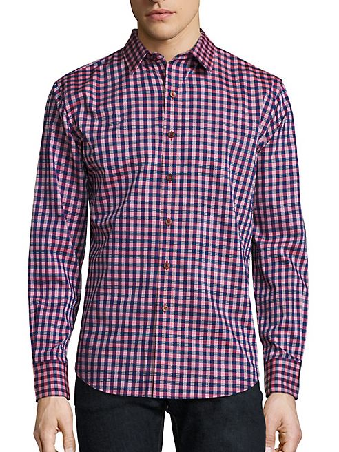 Robert Graham - Giordano Tomato Checked Shirt