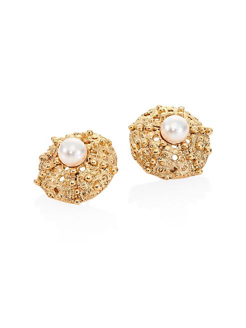 Oscar de la Renta - Urchin Faux-Pearl Stud Earrings