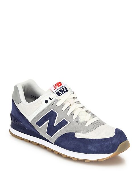 New Balance - Mesh Panel Lace-Up Sneakers