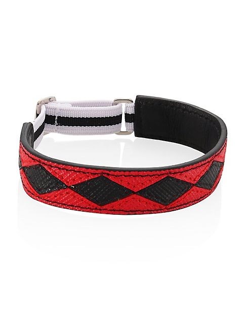 Prada - Patterned Leather bracelet