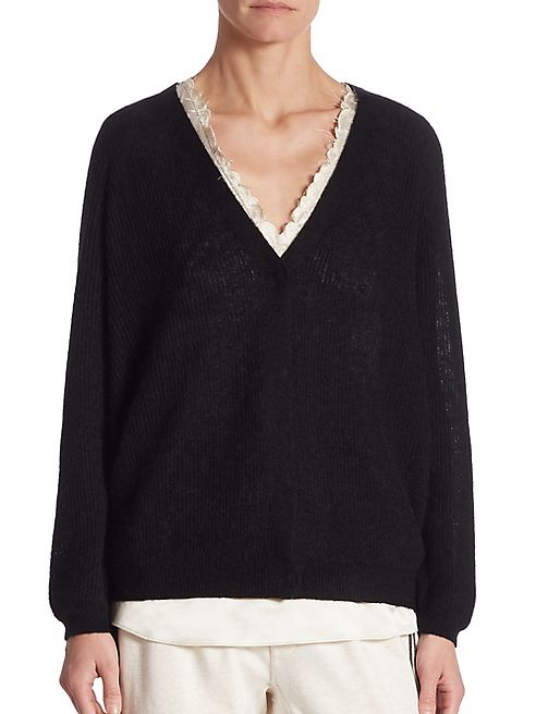 Brunello Cucinelli - Wool-Blend V-Neck Cardigan