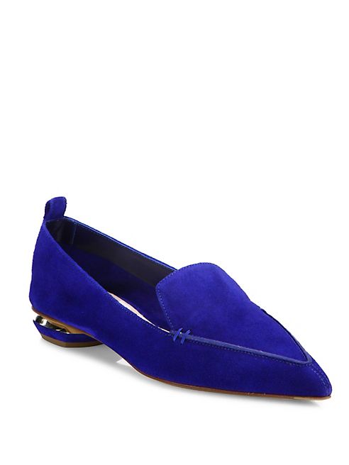 Nicholas Kirkwood - Beya Suede Point Toe Loafers