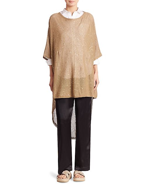 Brunello Cucinelli - Silk Hi-Lo Poncho