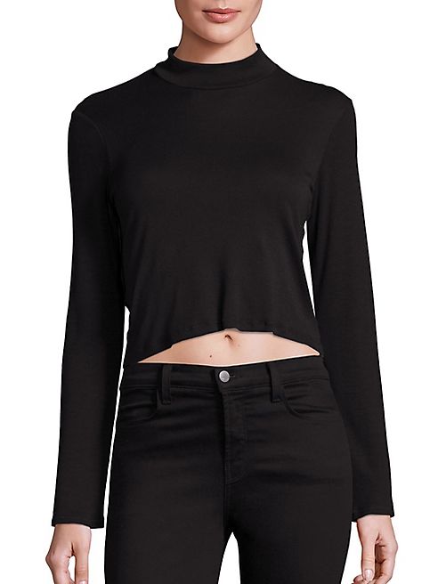 Splendid - Mockneck Cropped Top