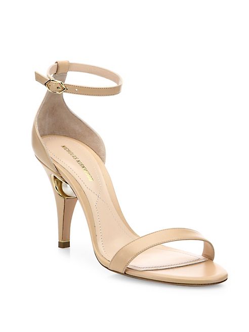 Nicholas Kirkwood - Penelope Pearly Leather Ankle-Strap Sandals